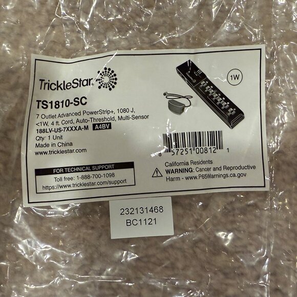 TrickleStar: TS1810 - 7 Outlet AV Advanced PowerStrip+ and Motion Sensor - Picture 3 of 5